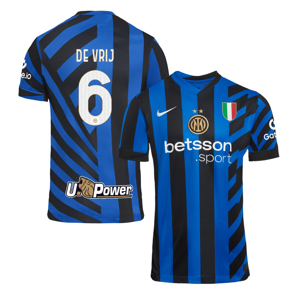 Stefan de Vrij 6 Inter Milan 2024-25 Home Men Jersey - Blue