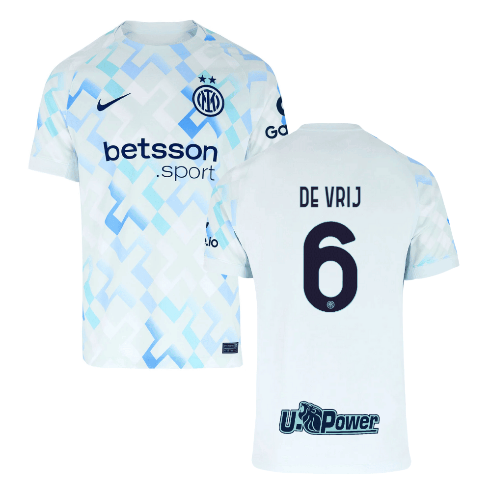 Stefan de Vrij 6 Inter Milan 2025/26 Away Men Jersey - White