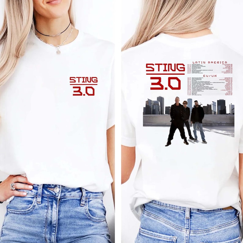 Sting 3.0 Tour T-Shirt, Sting Concert T-Shirt Sting 3.0 Tour Tee Sting 2025 Tour