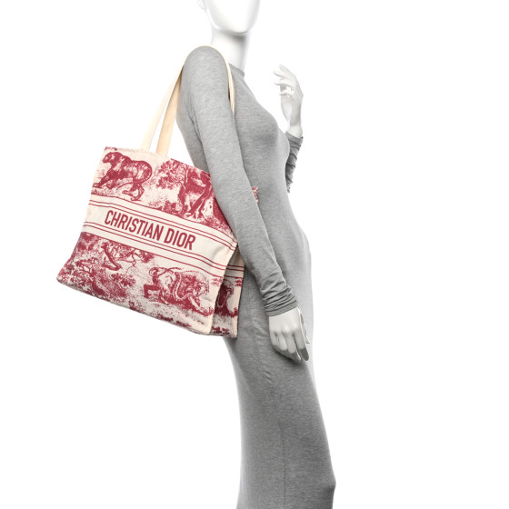 Straw Dioriviera Tote Red - Image 2