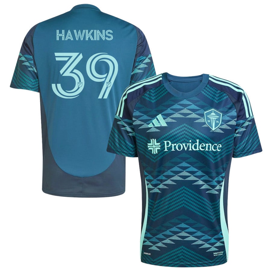 Stuart Hawkins 39 Seattle Sounders FC 2025 The Salish Sea Kit Men Jersey - Blue