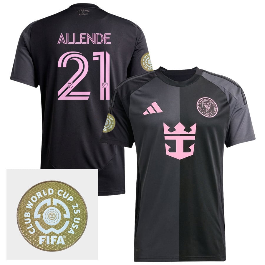 Tadeo Allende 21 Inter Miami CF 2025 The Fortitude Kit FIFA Club World Cup 25 USA Patch Men Jersey - Black