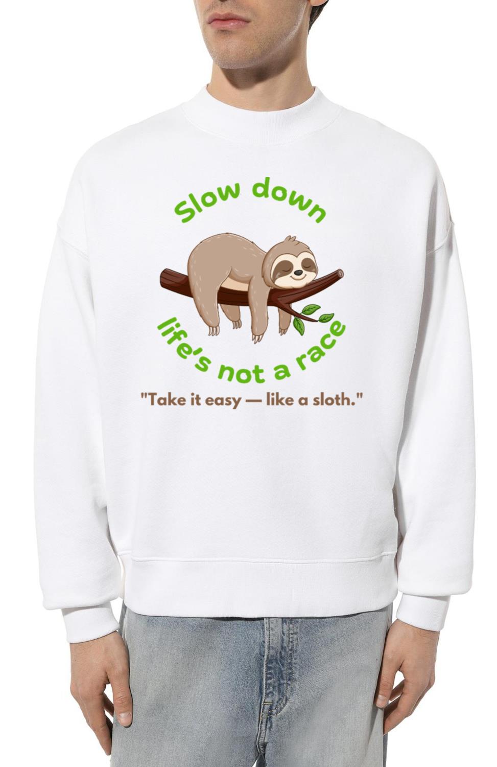 Take It Slow – Sloth Vibe Shirt for Kids & Youth - Unisex Sweatshirt