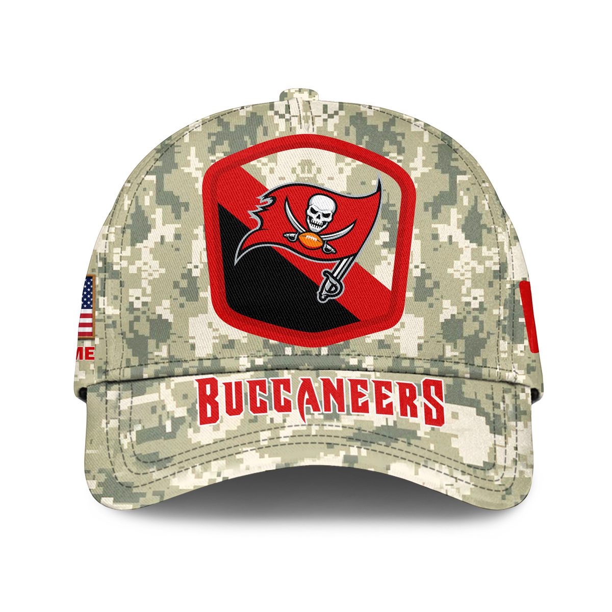 Tampa Bay Buccaneers Camo Salute To Service Personalized Classic Baseball Cap