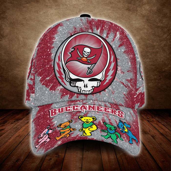 Tampa Bay Buccaneers x Grateful Dead 3D Classic Baseball Cap CNI1717