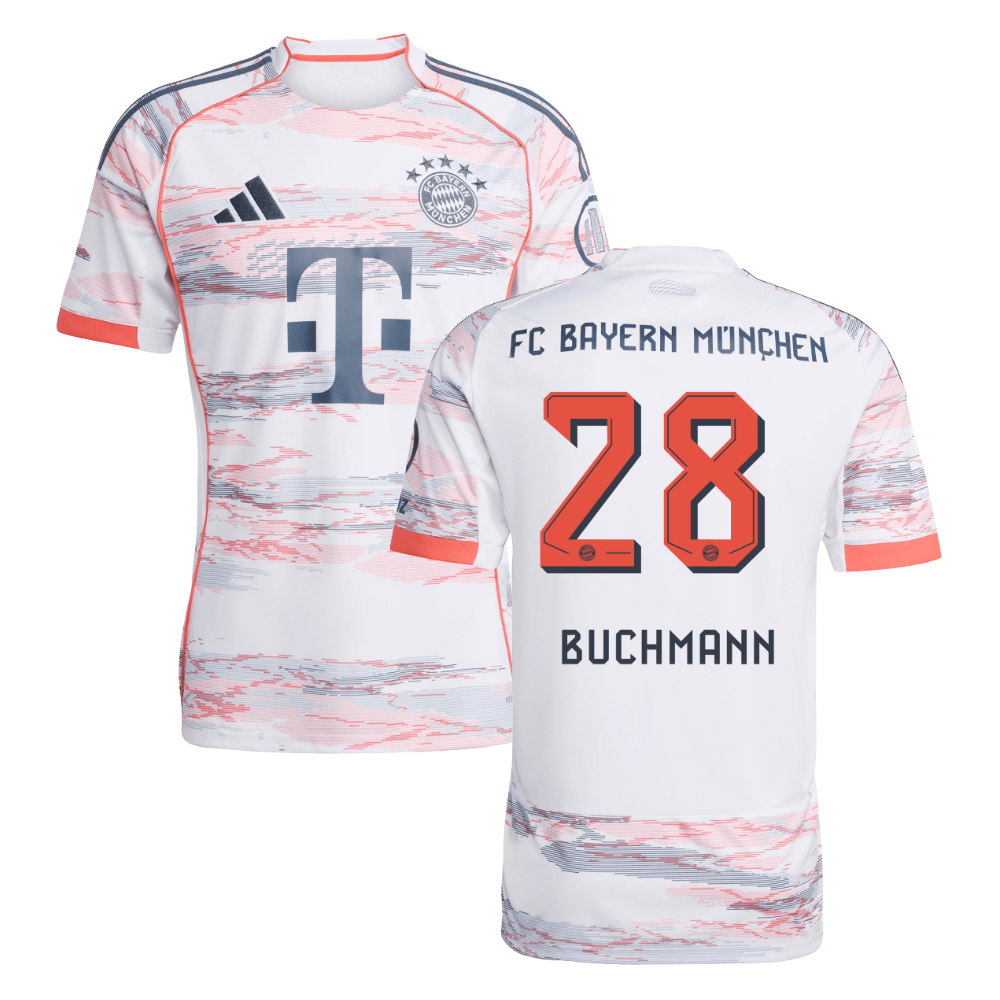 Tarek Buchmann #28 Bayern Munich 2025-26 Away Men Jersey - White