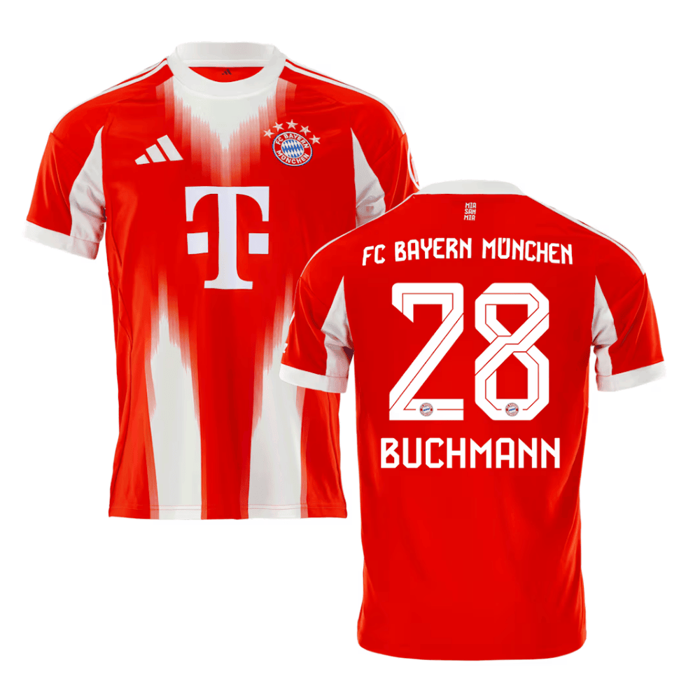 Tarek Buchmann 28 Bayern Munich 2025/26 Home Men Jersey - Red