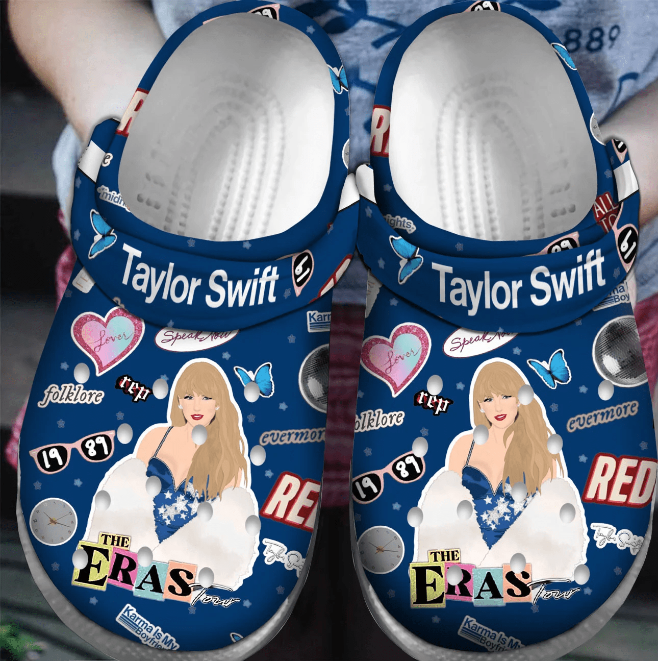Taylor Swift Floklore Rep Crocs Comfortable For Men Women And Kids