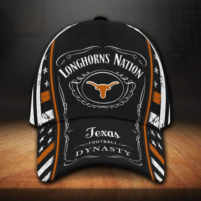 Texas Longhorns And Jack Daniel 3D BaseBall Cap CNI599