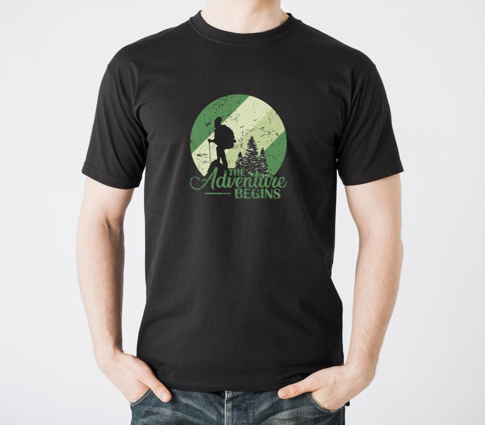 The Adventure begins Hiking Nature - Unisex Standard T-Shirt