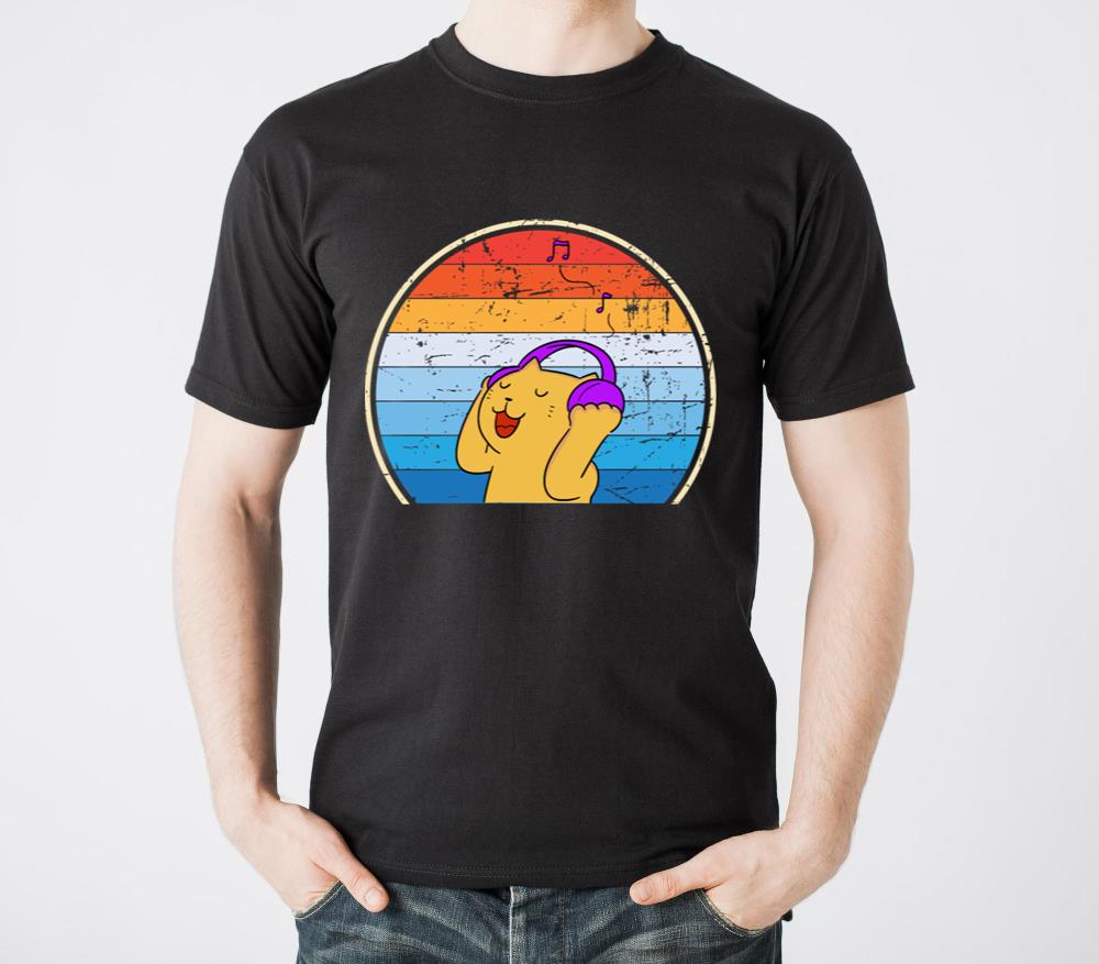 The cat loves music - Unisex Standard T-Shirt