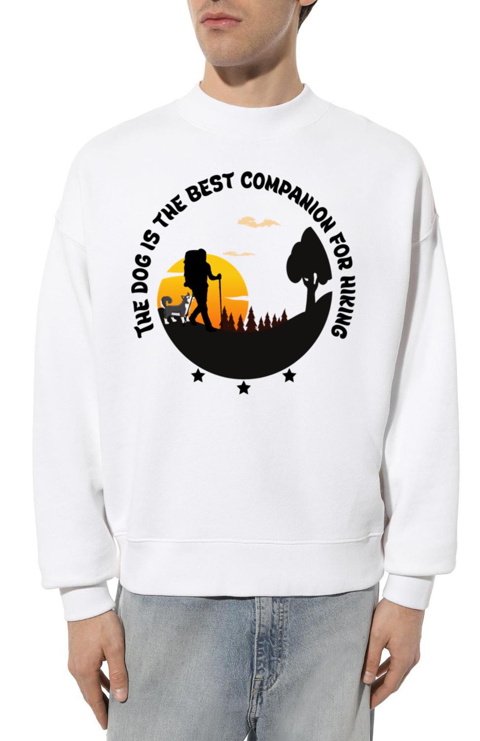 The dog is the best companion for hiking FunnyTrip - Unisex Sweatshirt
