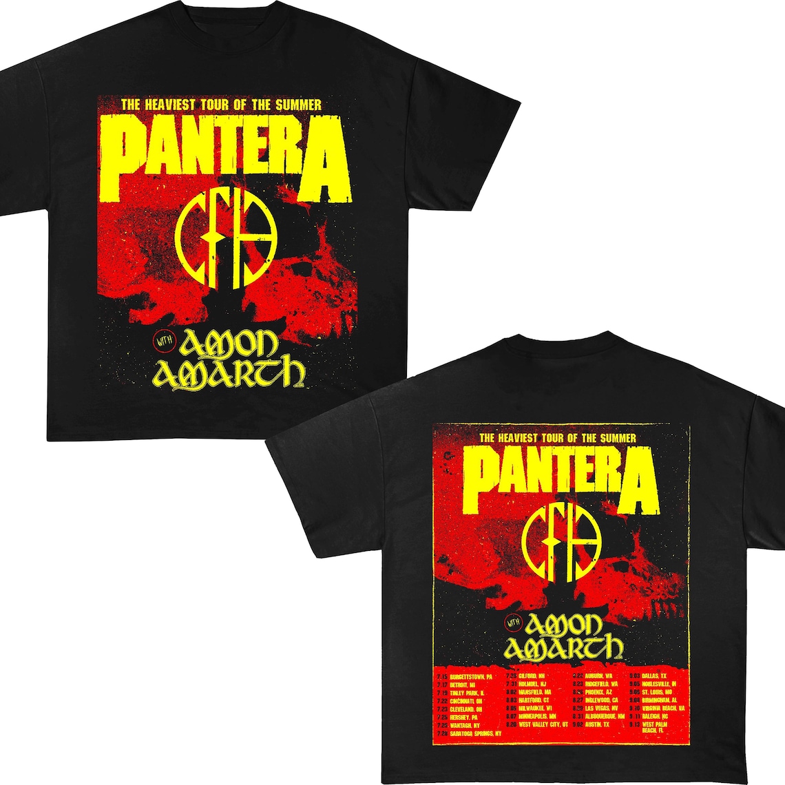 The Heaviest Tour Of The Summer Tour 2025 2 Sided Shirt, Pantera The Heaviest Tour