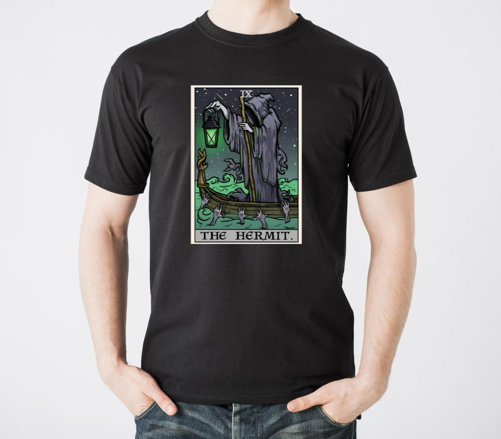 The Hermit Tarot Card Gothic Halloween Grim Reaper - Unisex Standard T-Shirt