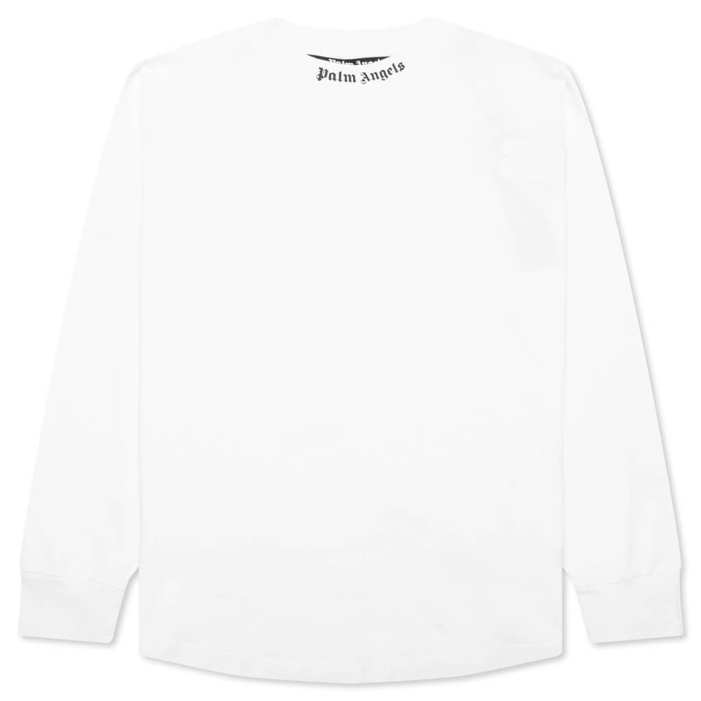 The Palm Angels Classic Logo Over Tee L/S - White/Black