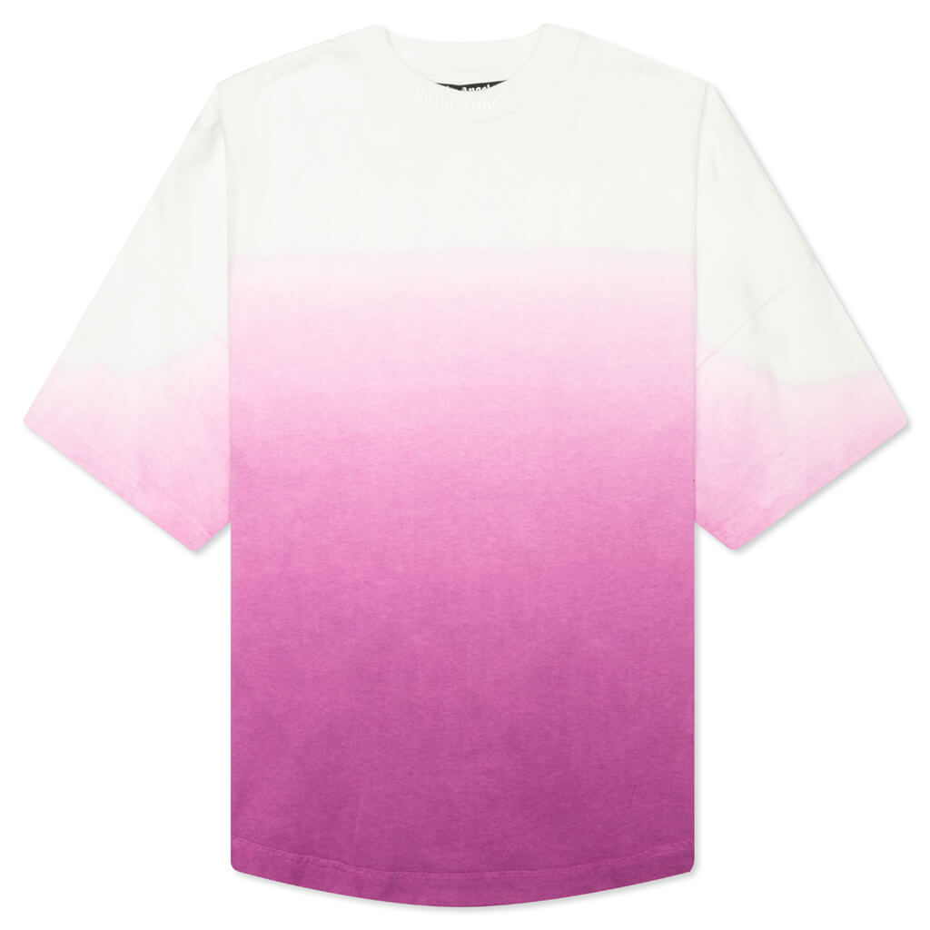 The Palm Angels Gradient Overlogo Tee - Purple/White
