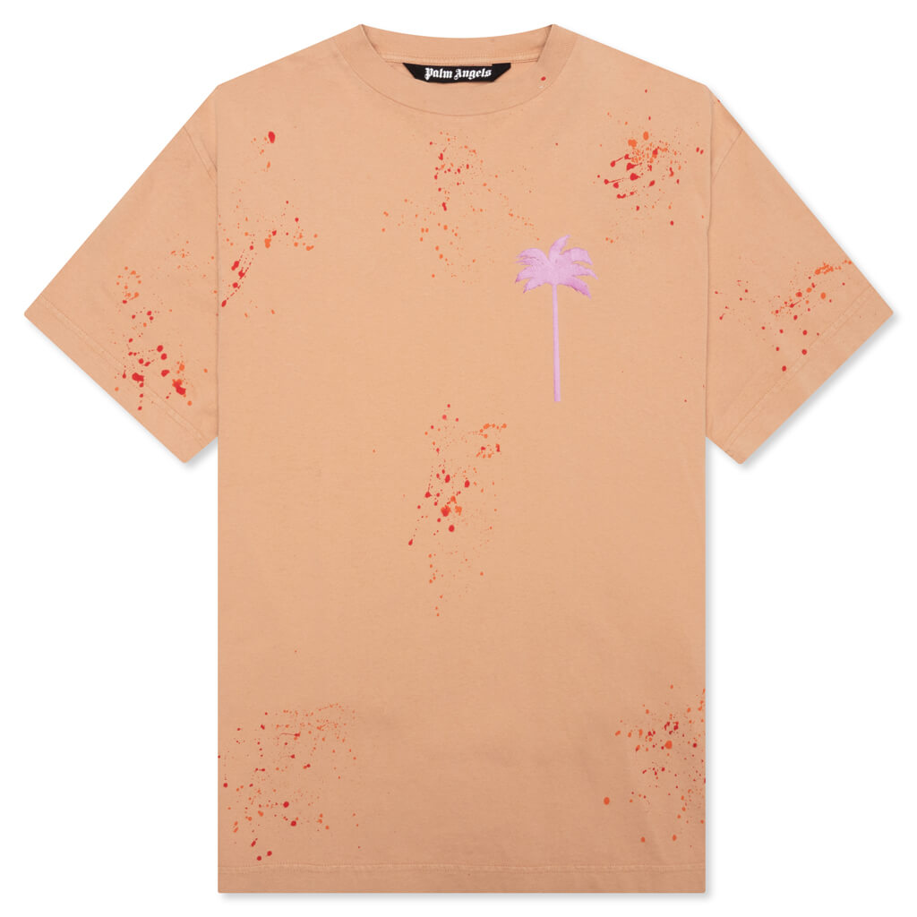 The Palm Angels PXP Painted Classic Tee - Camel/Violet