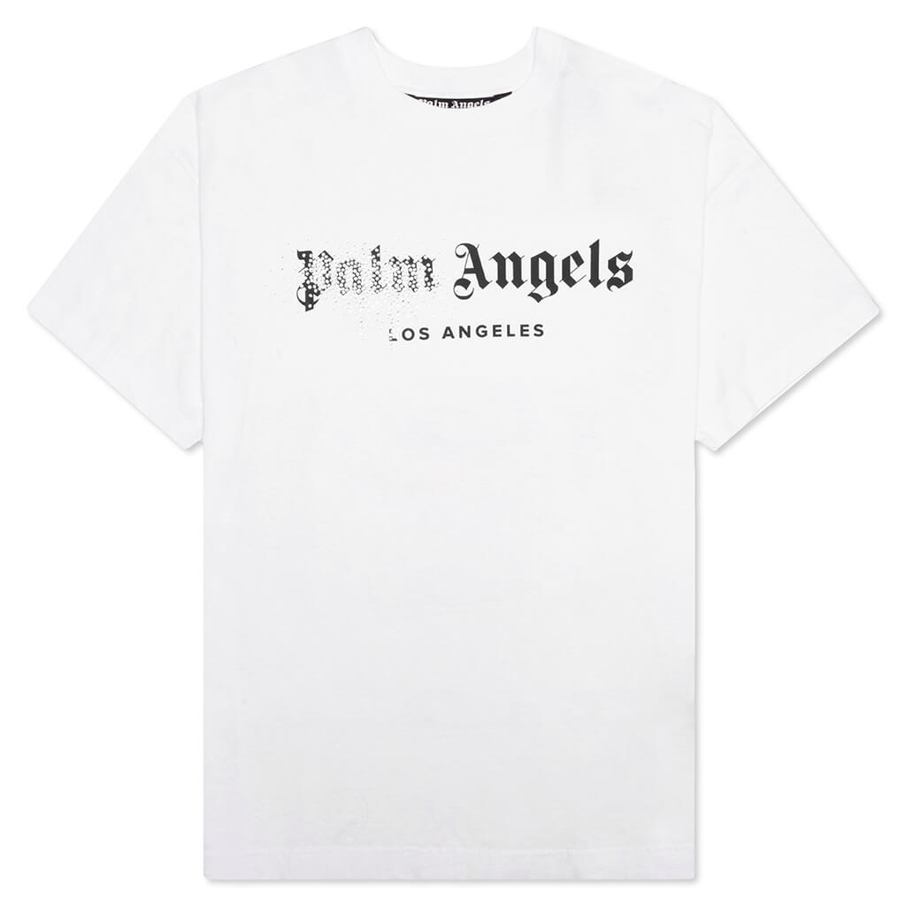 The Palm Angels Rhinestonesprayed Classic Tee - White/Black