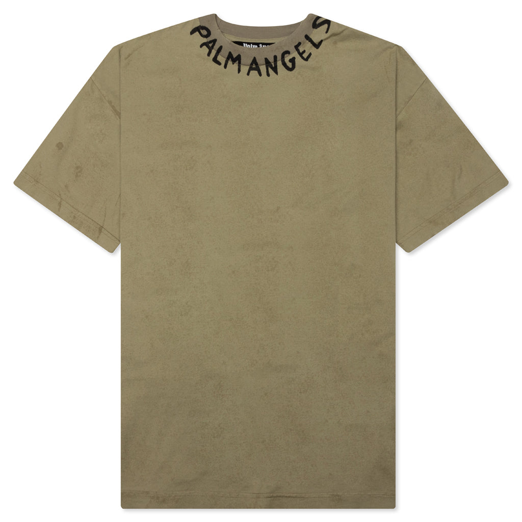 The Palm Angels Seasonal Logo Tee - Military/Black