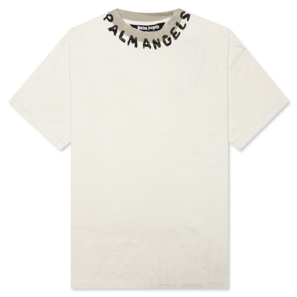 The Palm Angels Seasonal Logo Vintage Tee - White/Black
