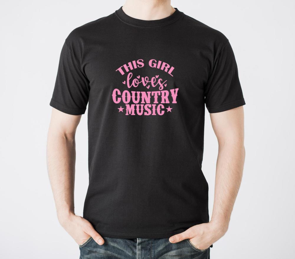 This Girl loves Country Music USA America - Unisex Standard T-Shirt