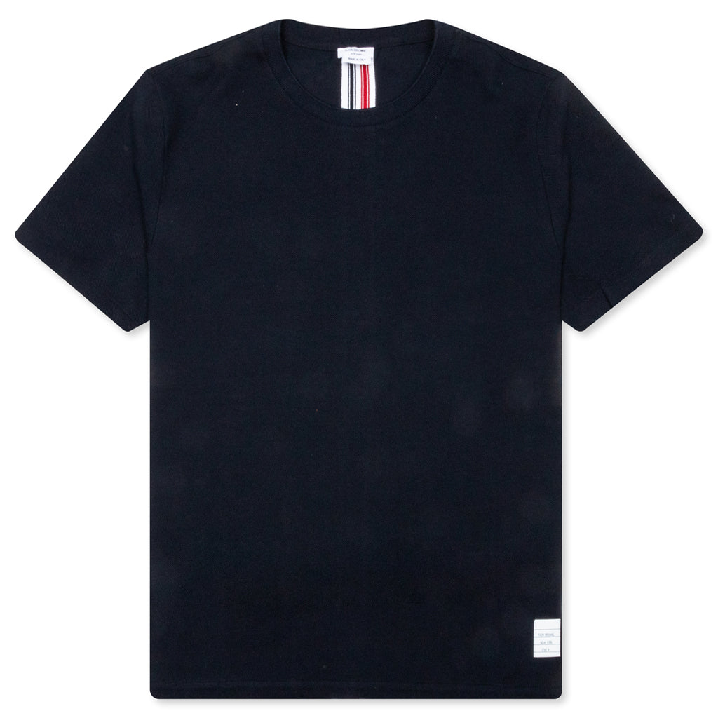 Thom Browne Center Back Stripe Pique Tee - Navy