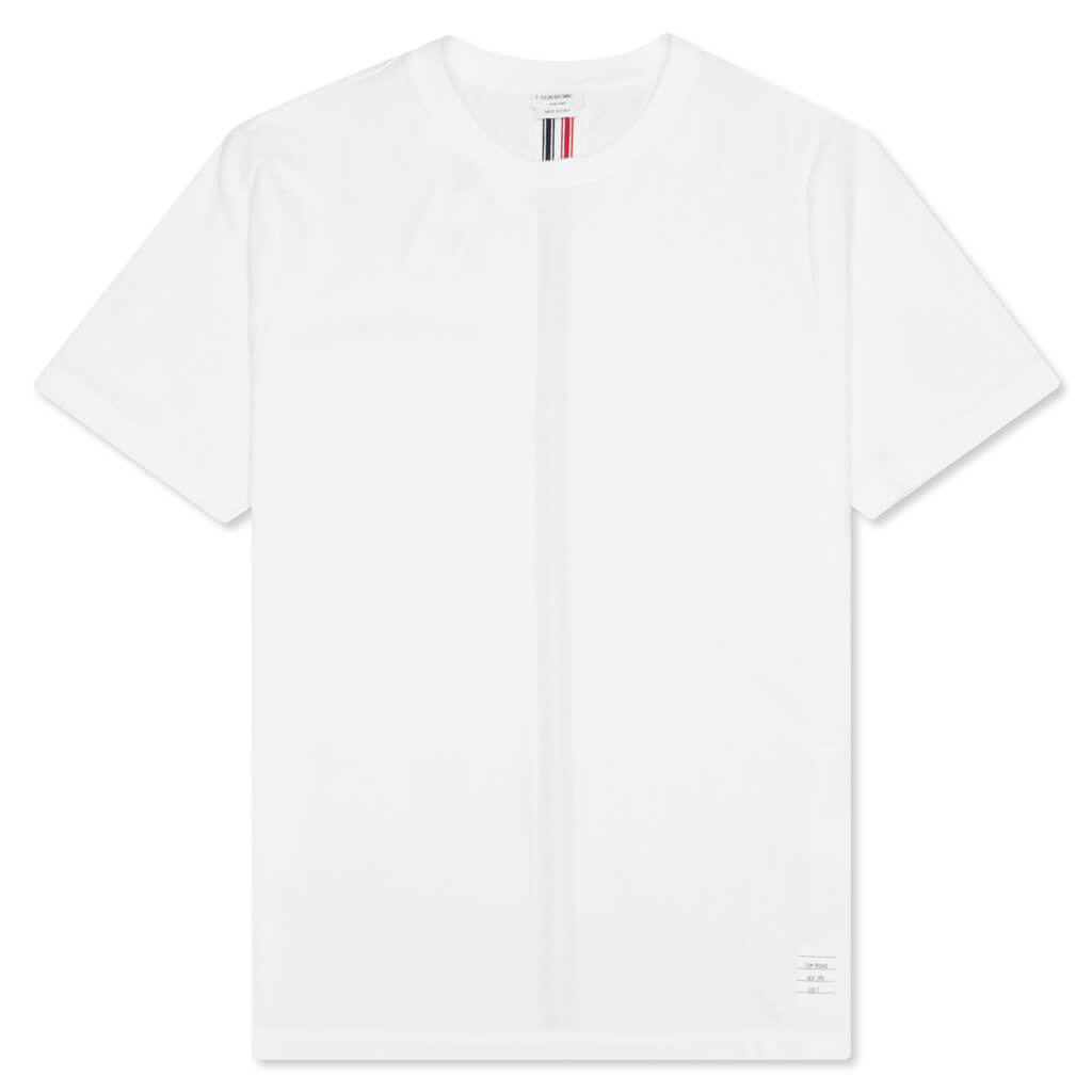 Thom Browne Center Back Stripe Pique Tee - White