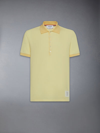THOM BROWNE CLASSIC PIQUE 4-BAR POLO - YELLOW