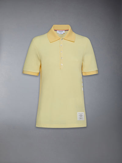 THOM BROWNE CLASSIC PIQUE 4-BAR POLO - YELLOW