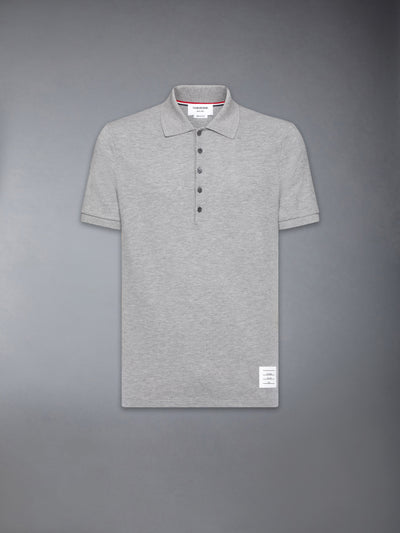 THOM BROWNE CLASSIC PIQUE 4-BAR POLO -Â LT GREY