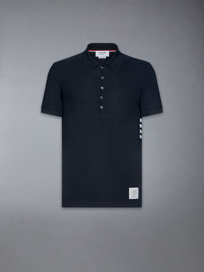 THOM BROWNE CLASSIC PIQUE 4-BAR POLO -Â NAVY