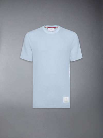 THOM BROWNE CLASSIC PIQUE 4-BAR TEE -Â LIGHT BLUE