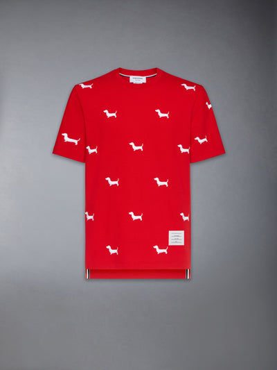 THOM BROWNE CLASSIC PIQUE HECTOR TEE - RED