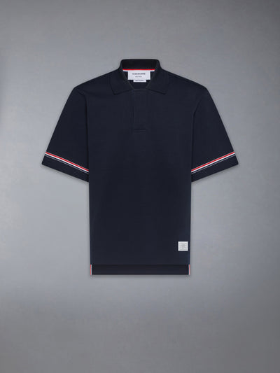 THOM BROWNE COTTON RUGBY POLO -Â NAVY