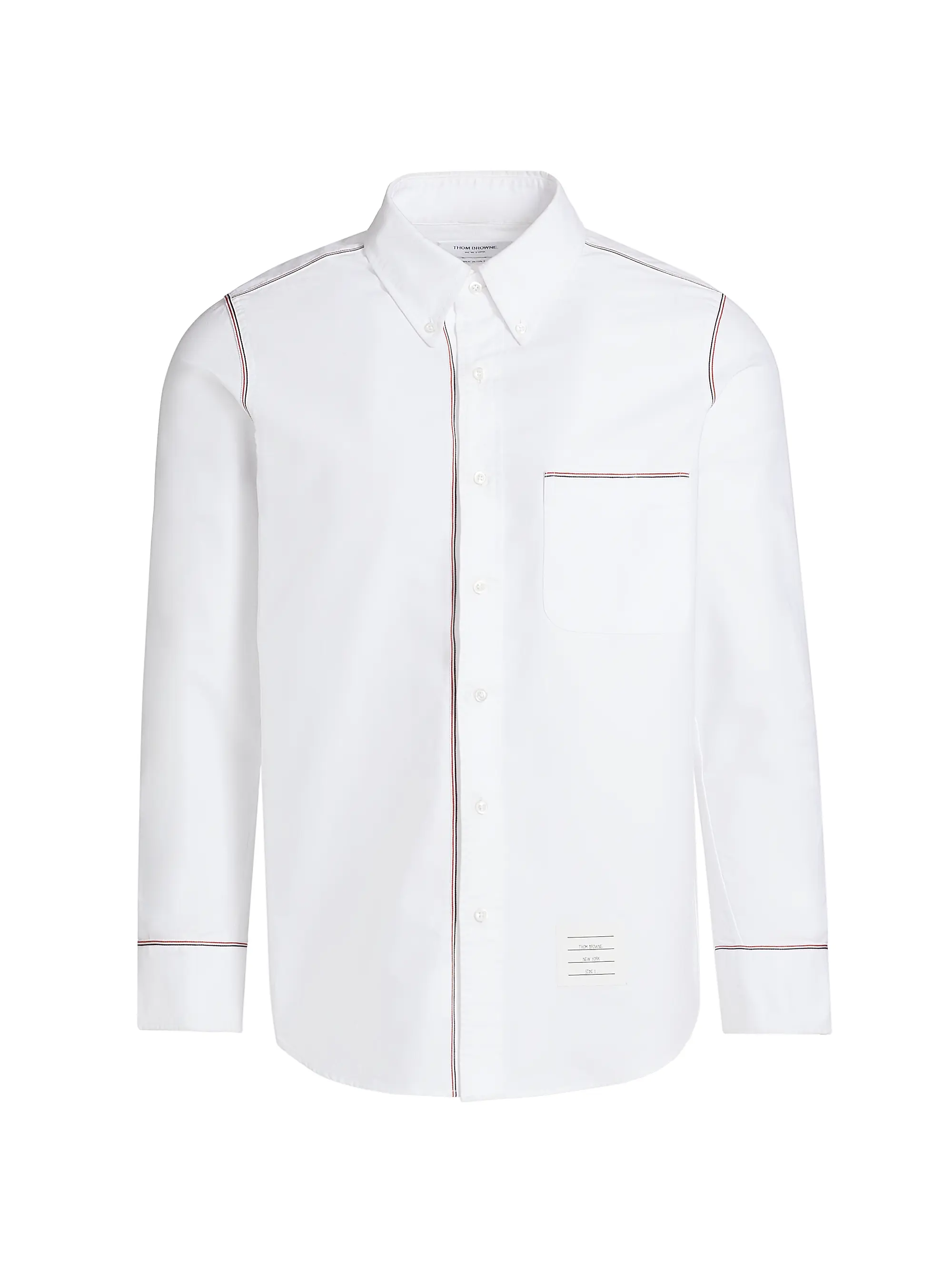 Thom Browne Cotton Straight-Fit Oxford Shirt White