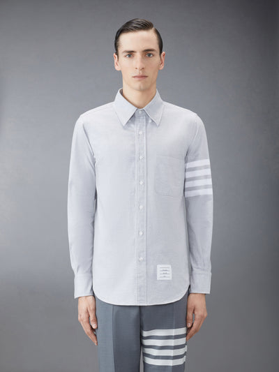 THOM BROWNE FLANNEL 4-BAR SHIRT -Â MED GREY