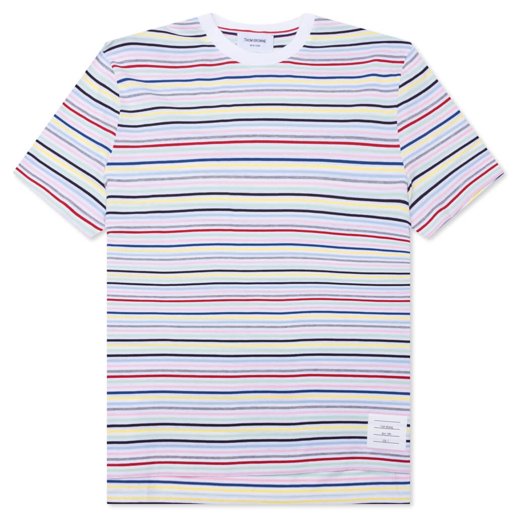Thom Browne Midweight Jersey Stripe S/S Tee - Multi