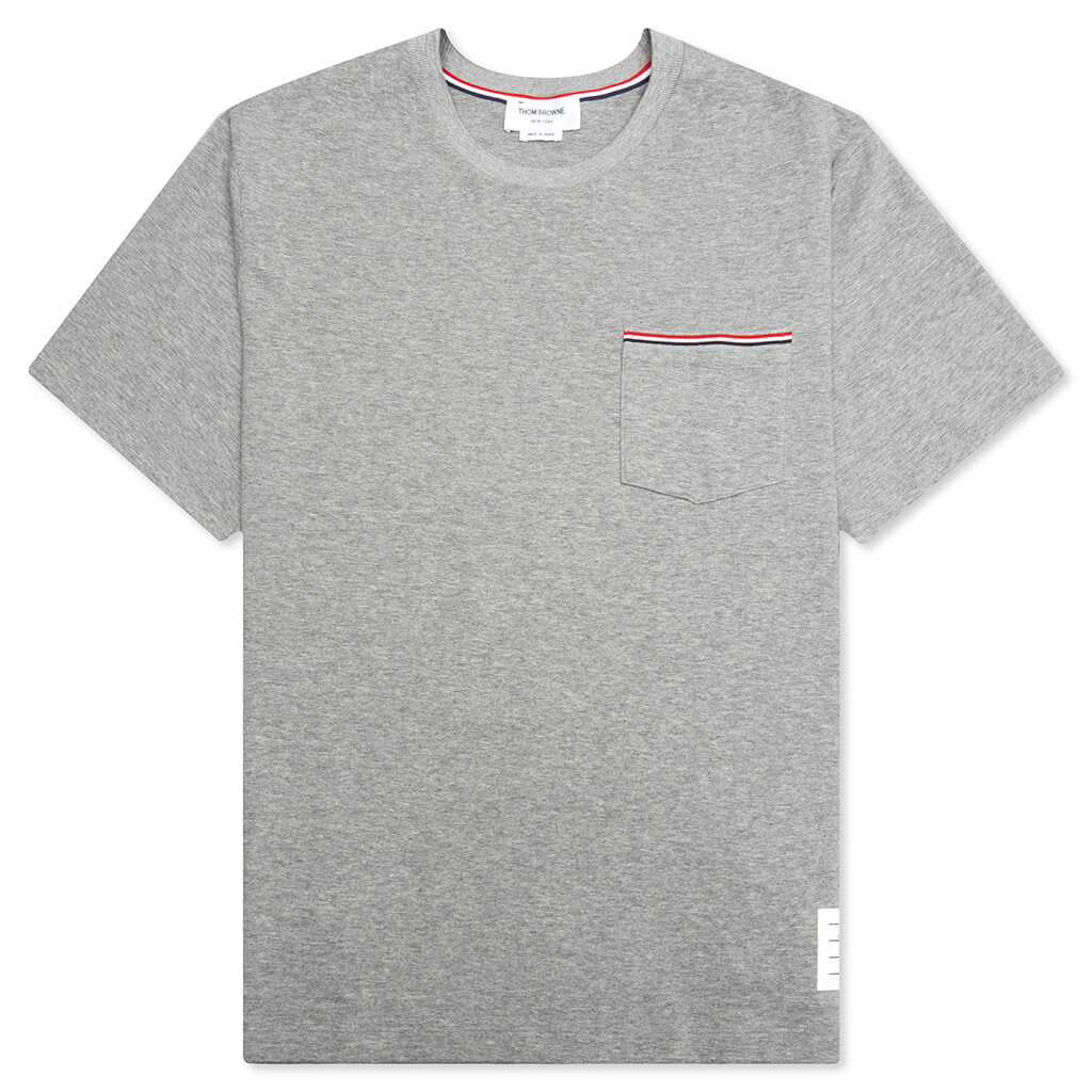 Thom Browne Oversized S/S Pocket Tee - Light Grey