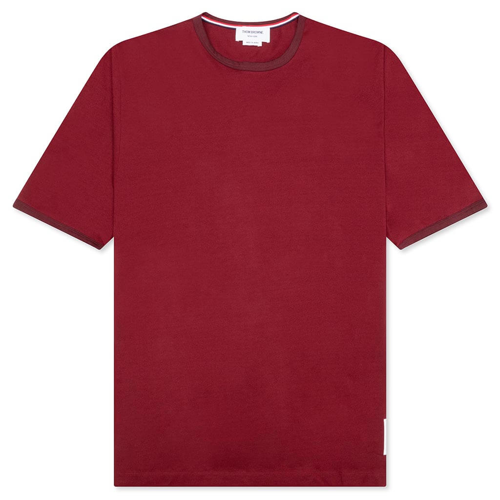 Thom Browne S/S Ringer Tee - Dark Red