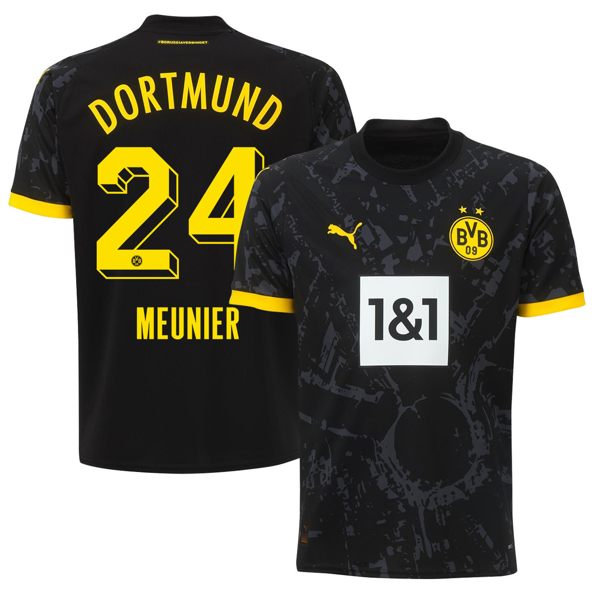 Thomas Meunier 24 Borussia Dortmund 2023-24 Away Jersey - Black
