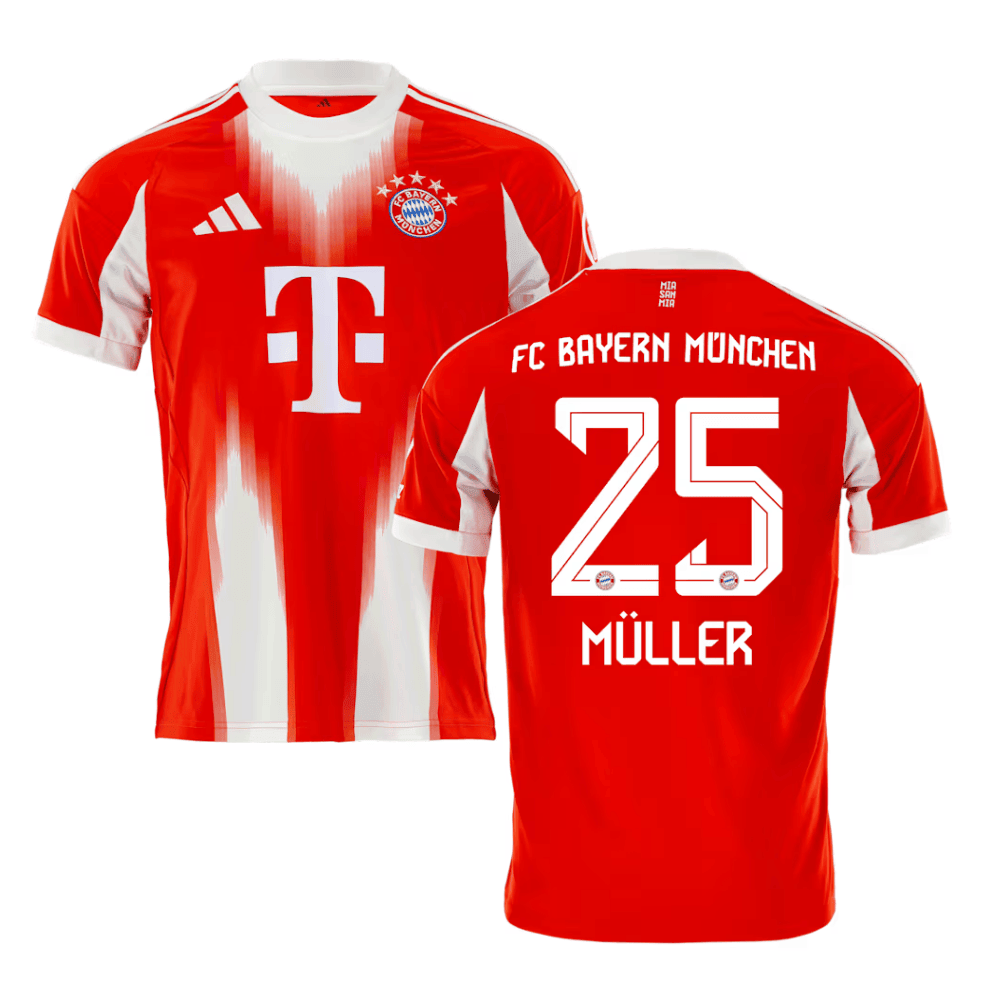 Thomas Mller 25 Bayern Munich 2025/26 Home Men Jersey - Red