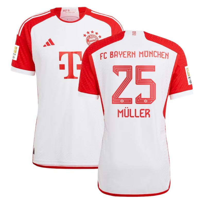 Thomas Muller Bayern Munich 2023/24 Home Jersey - White