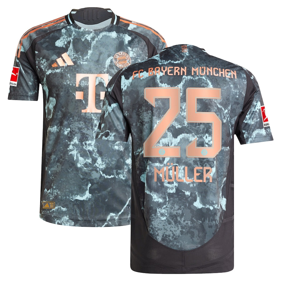 Thomas Muller Bayern Munich adidas 2024/25 Away Player Jersey - Black