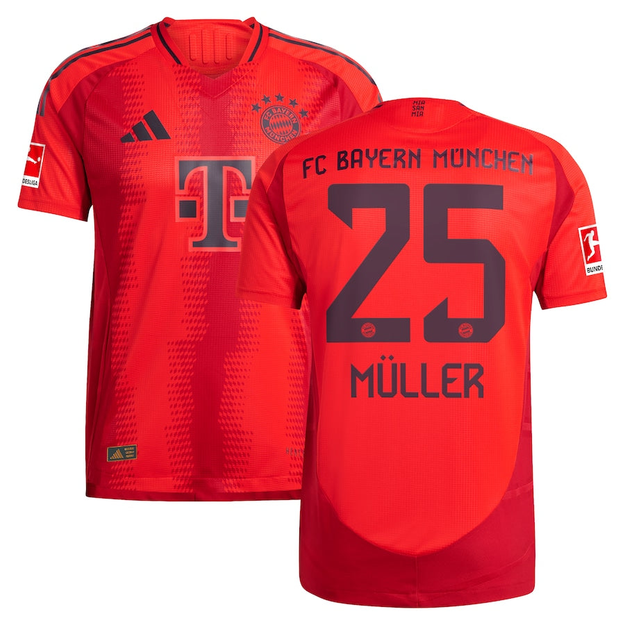 Thomas Muller Bayern Munich adidas 2024/25 Home Player Jersey - Red