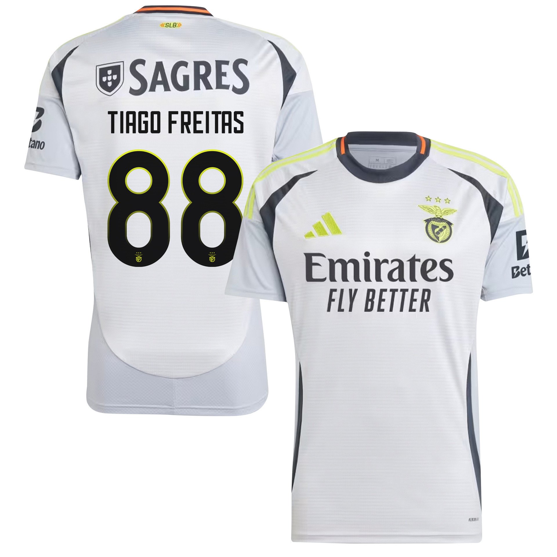 Tiago Dias Freitas 88 S.L. Benfica 2024/25 Third Men Jersey - White