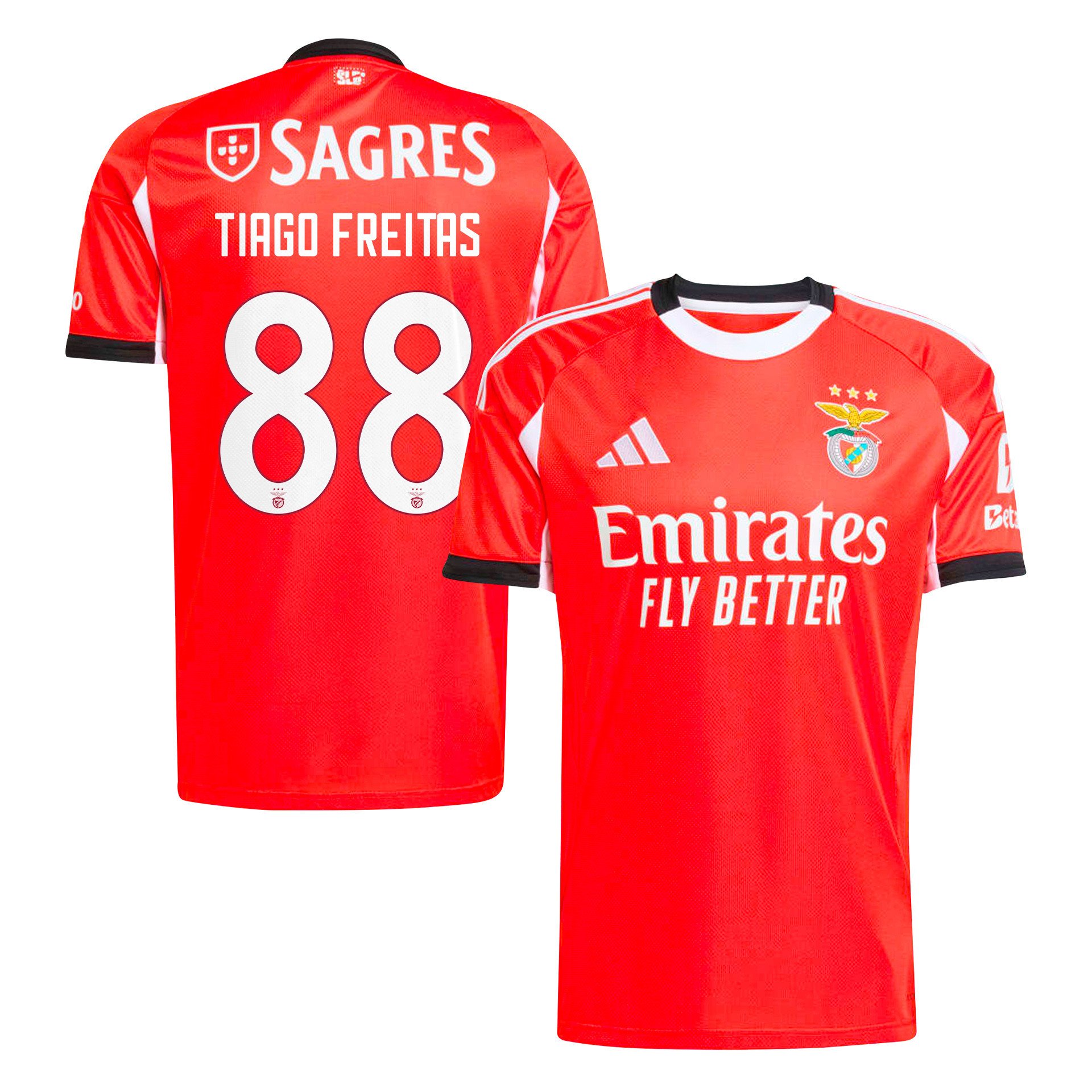 Tiago Dias Freitas 88 SL Benfica 2025/26 Home Men Jersey - Red