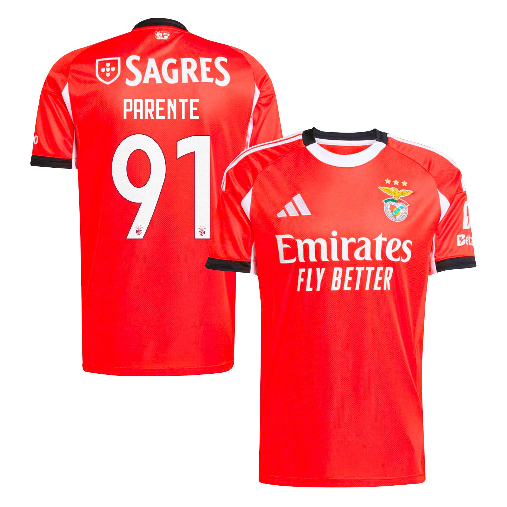 Tiago Parente 91 SL Benfica 2025/26 Home Men Jersey - Red