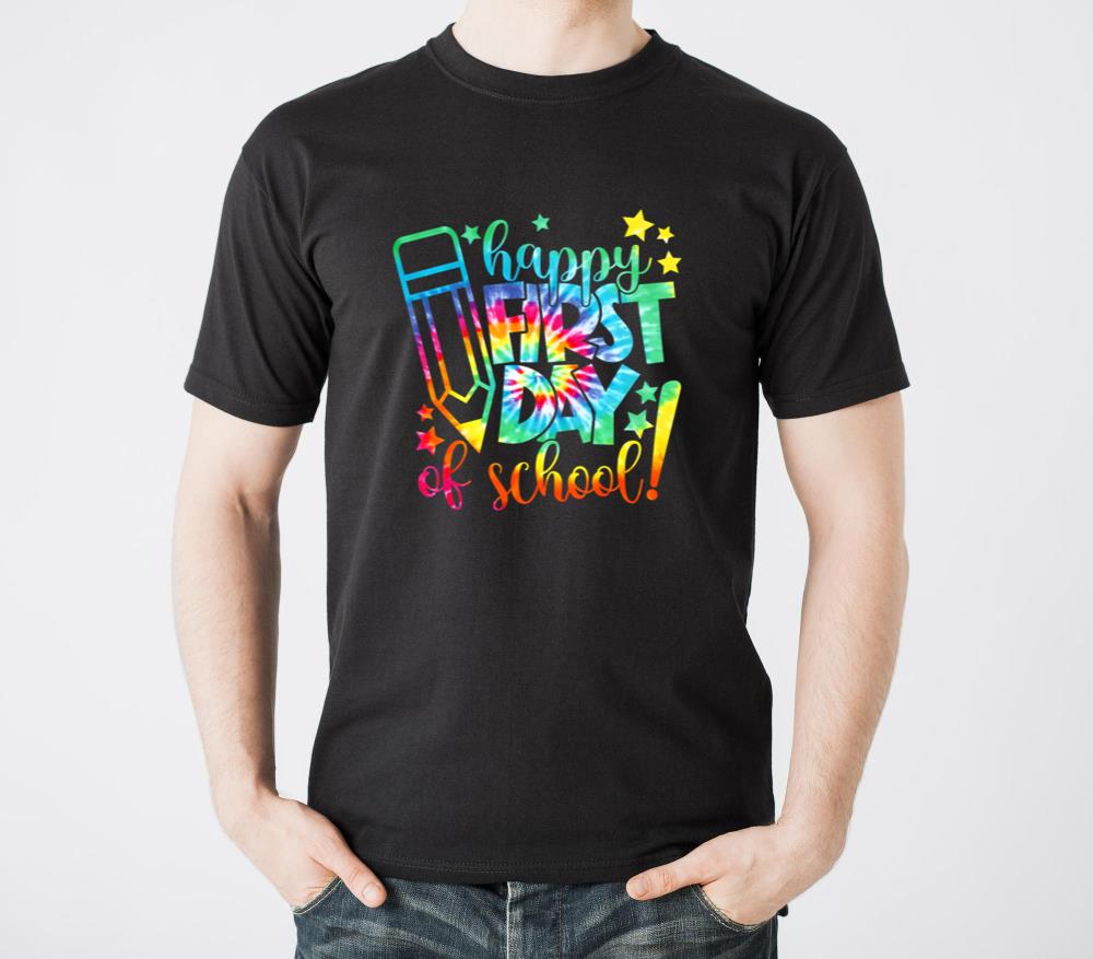 Tie Dye Happy First Day Of School Back To School T - Unisex Standard T-Shirt