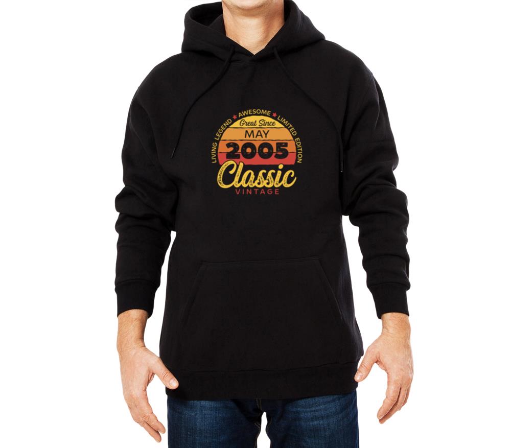 Title for Listing_ Retro 18 Years May 2005 - Unisex Hoodie