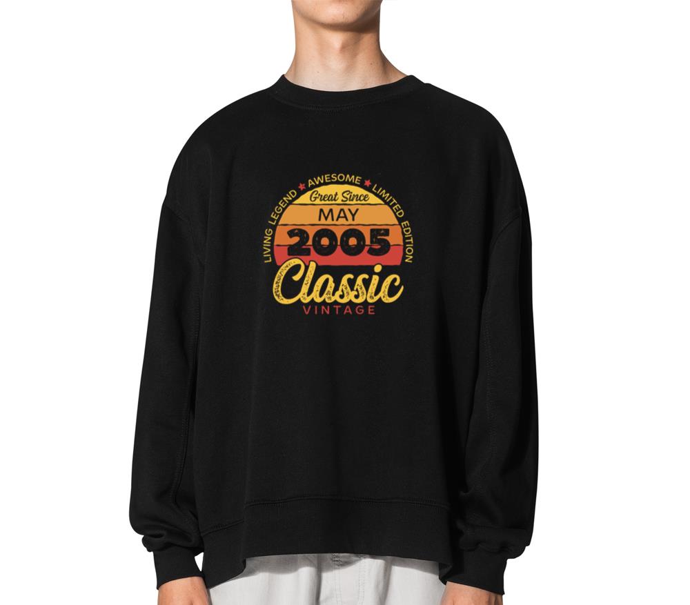Title for Listing_ Retro 18 Years May 2005 - Unisex Sweatshirt